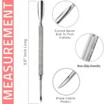 Double Sided Cuticle Pusher and Nail Cleaner Stainless steel 1pc