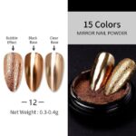 Metallic Chrome Shine Powders Rose Gold