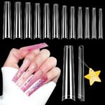 2XL Coffin 504 Pack Acrylic Nails Tips Clear and Natural
