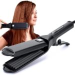 Corrugated Iron Hair Corrugation Anti-Scald Hair Crimper Irons Fluffy Wave Iron Width Plate Styling Tools 110-220 V
