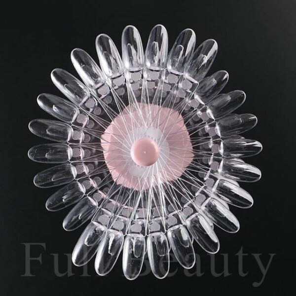 60 Pack Almond Clear Gel Display set