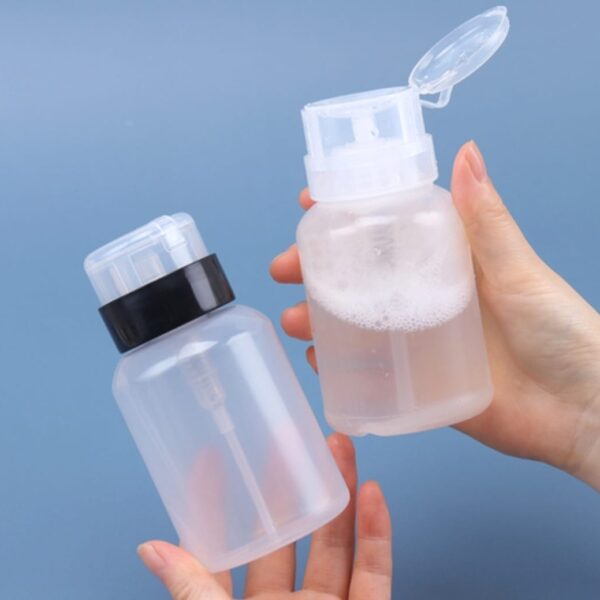 Push Down Dispensor bottle Clear  For acetone/ cleanser