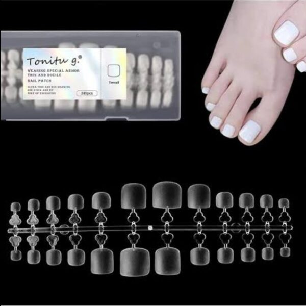 240 pack TOE Soft gel X Nails . Size 0 to 12