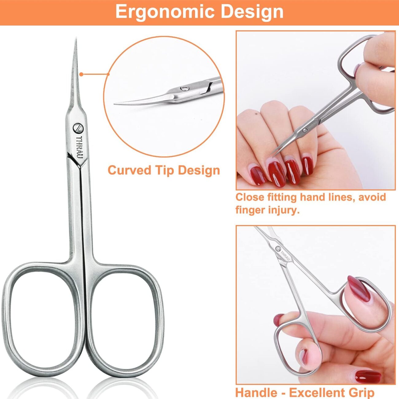 Stainless Steel Curved Cuticle Scissors