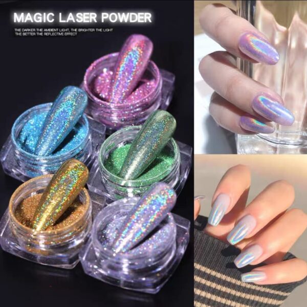 Holographic Chrome Powders