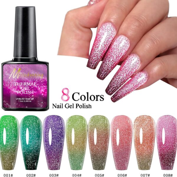 Thermal Color Change Reflective Glitters 8 colors