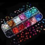 12 Grid Butterfly Sequins Colored