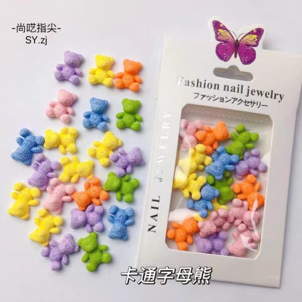 3D 12 Pcs Candy Donut, Icecream,LOVE ,Teddy Charms