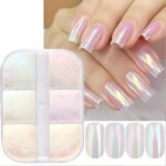 6 Colors Mirror Mermaid Aurora Nail Powder