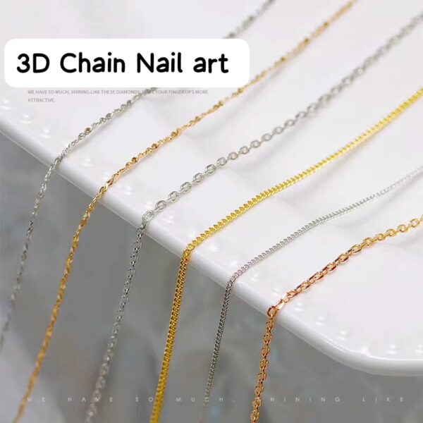 3D Chain Nail Art Charms