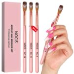 Nocis 3 Pc Acrylic Nail Brush Sizes 8,10,14
