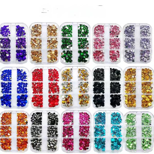 6 Sets Rhinestone Mixed Sizes Flat back