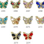 5D 10 pack Mixed Butterfly Nail Charms