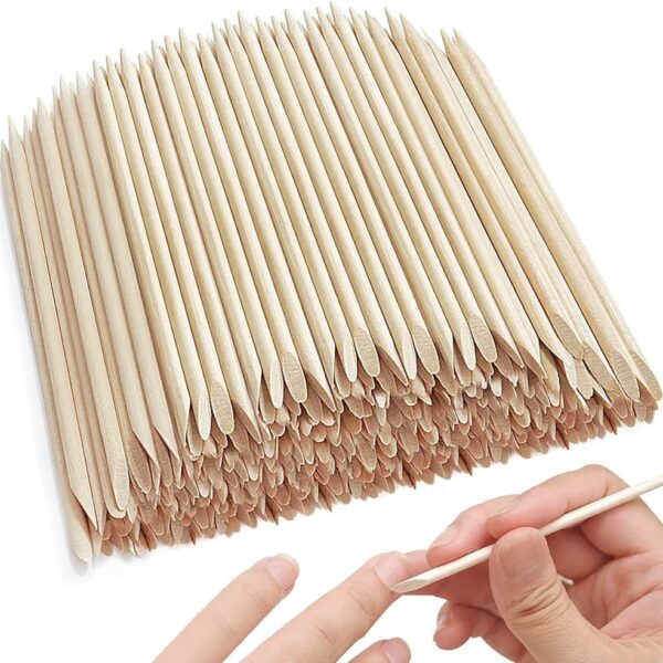 100 Pack Orange Sticks For Nails