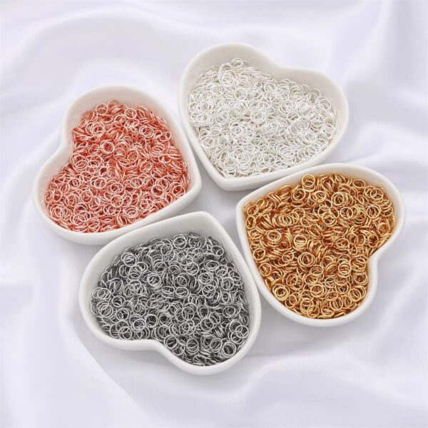50 Pack Metal Ring Dangle Nail Art Charms