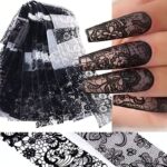 10 Pack Black lace foils