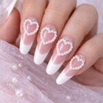 20 PACK HEART PEARL CHARMS